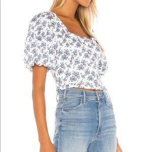 FOR LOVE & LEMONS | Taggart Crop Top in Bouquet